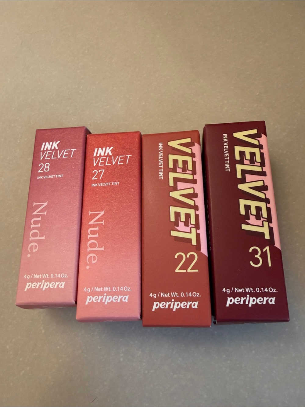 Peripera Ink Velvet Tint Set - Shades 22, 27, 28, 31
